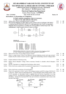 Power System Exam: Electrical Engineering - Semester V