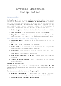 Guide de manipulation Raspberry Pi