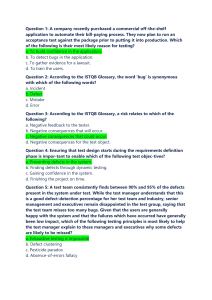 Software Testing Questions: ISTQB Glossary & Principles