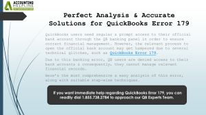 QuickBooks Error 179: Solutions & Troubleshooting Guide