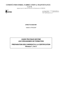 Guide Certification CND CIFM-COFREND pour la Formation