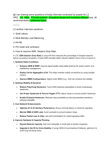LTE Interview Q&A: Network Optimization & Troubleshooting