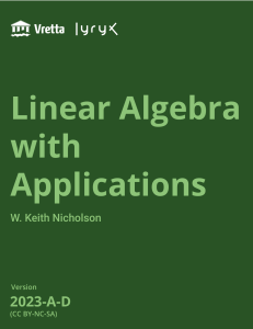 Linear Algebra with Applications Textbook