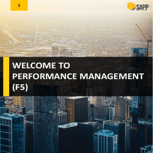 Performance Management: Absorption & Marginal Costing