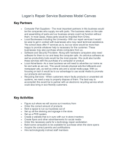 Logan's Repair Service Business Model Canvas