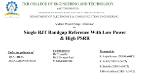Single BJT Bandgap Reference: Low Power & High PSRR