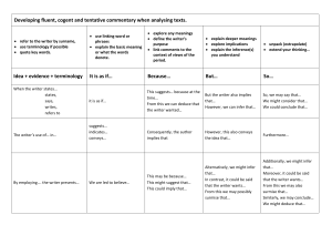 Text Analysis Commentary Guide