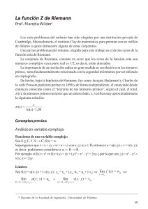 Ceros de la Función Zeta de Riemann: Análisis Complejo y Números Primos