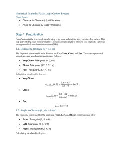 Fuzzy Logic Control Example: Obstacle Avoidance