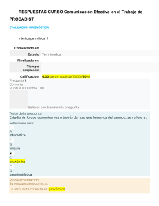 Resultados del Examen del Curso de Comunicaci&oacute;n Efectiva