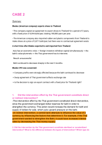 Blades & Thai Baht Crisis: A Case Study Analysis