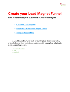 Lead Magnet Funnel: Create & Never Lose Customers