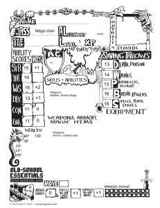 Old-School Essentials Magic-User Character Sheet