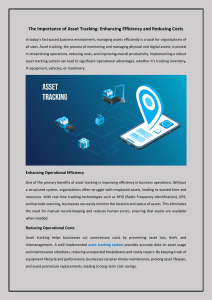 Asset Tracking: Enhancing Efficiency & Reducing Costs
