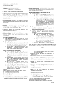 Obligations and Contracts: Legal Notes by Hector S. de Leon