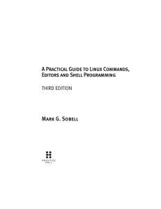 Linux Commands, Editors, and Shell Programming Guide