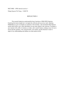 SPSS Tutorial Reflection: Data Analysis Skills