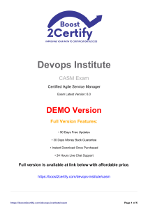 CASM Exam Demo: Agile Service Management Questions & Answers