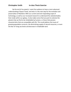 Space Travel Thesis: Mankind's Evolution & Preservation
