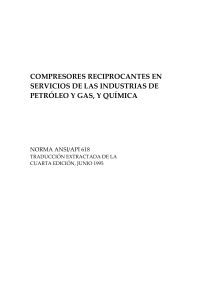 Est&aacute;ndar ANSI/API 618 Compresores Reciprocantes