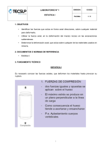 Manual de Laboratorio de Estática I: Fuerzas Axiales y Deformación