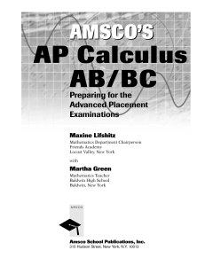 AP Calculus AB/BC Exam Prep Textbook
