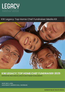 KW Legacy Top Home Chef Fundraiser Media Kit