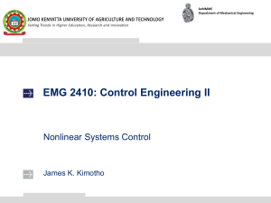 Nonlinear Systems Control: Linearization & Stability