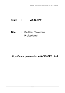 ASIS-CPP Exam Dumps: Practice Questions & Answers