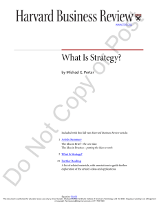 What Is Strategy? Michael Porter's Competitive Advantage