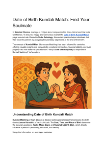 Date of Birth Kundali Match: Find Your Soulmate