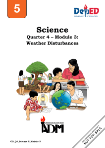 Science Module: Weather Disturbances in the Philippines
