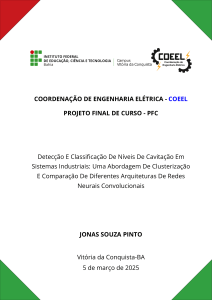 Detecção de Cavitação com CNNs: Relatório de Projeto Final