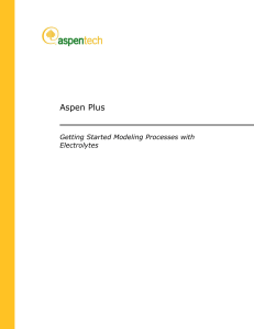 Aspen Plus: Electrolyte Modeling Guide