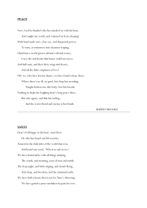 War Poetry: Brooke & Hardy - Peace, Death, and Remembrance