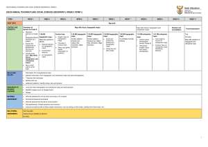 Grade 9 Geography Annual Teaching Plan