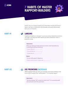 7 Habits for Master Rapport-Builders: Sales Guide