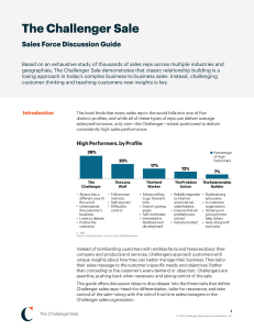 The Challenger Sale: Sales Force Discussion Guide