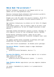 Java Metotları ve Diziler Dersi