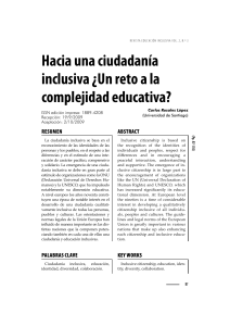 Ciudadanía Inclusiva y Educación: Artículo de Investigación