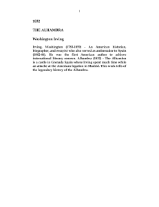The Alhambra by Washington Irving: Book Excerpt