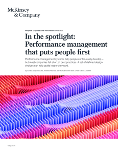 Performance Management: Putting People First