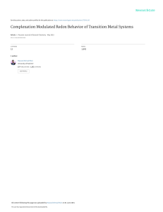 Complexation Modulated Redox Behavior of Transition Metals