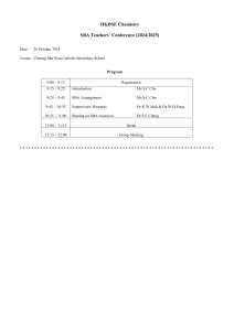 HKDSE Chemistry SBA Teachers' Conference Program 2024/2025