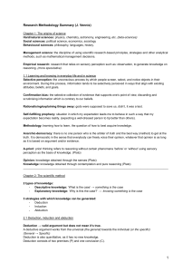 Research Methodology Summary: Science & Methods