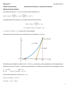 Método de Newton-Raphson: Solución de Ecuaciones