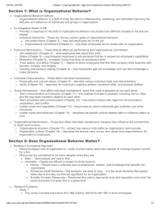 Organizational Behavior: Key Concepts & Models