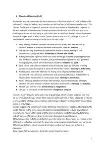 Theories of Learning: Humanistic & Social Interactionism
