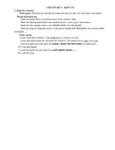 Vietnamese Word Forms: Nouns, Pronouns, Adjectives, Adverbs