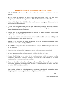 Girls' Hostel Rules & Regulations